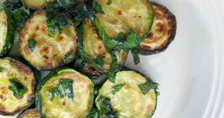Pan Fried Zucchini & Basil