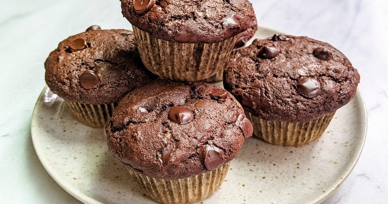 Paleo Double Chocolate Banana Muffins (Top 8 Free, Cassava-Free & Coconut-Free)