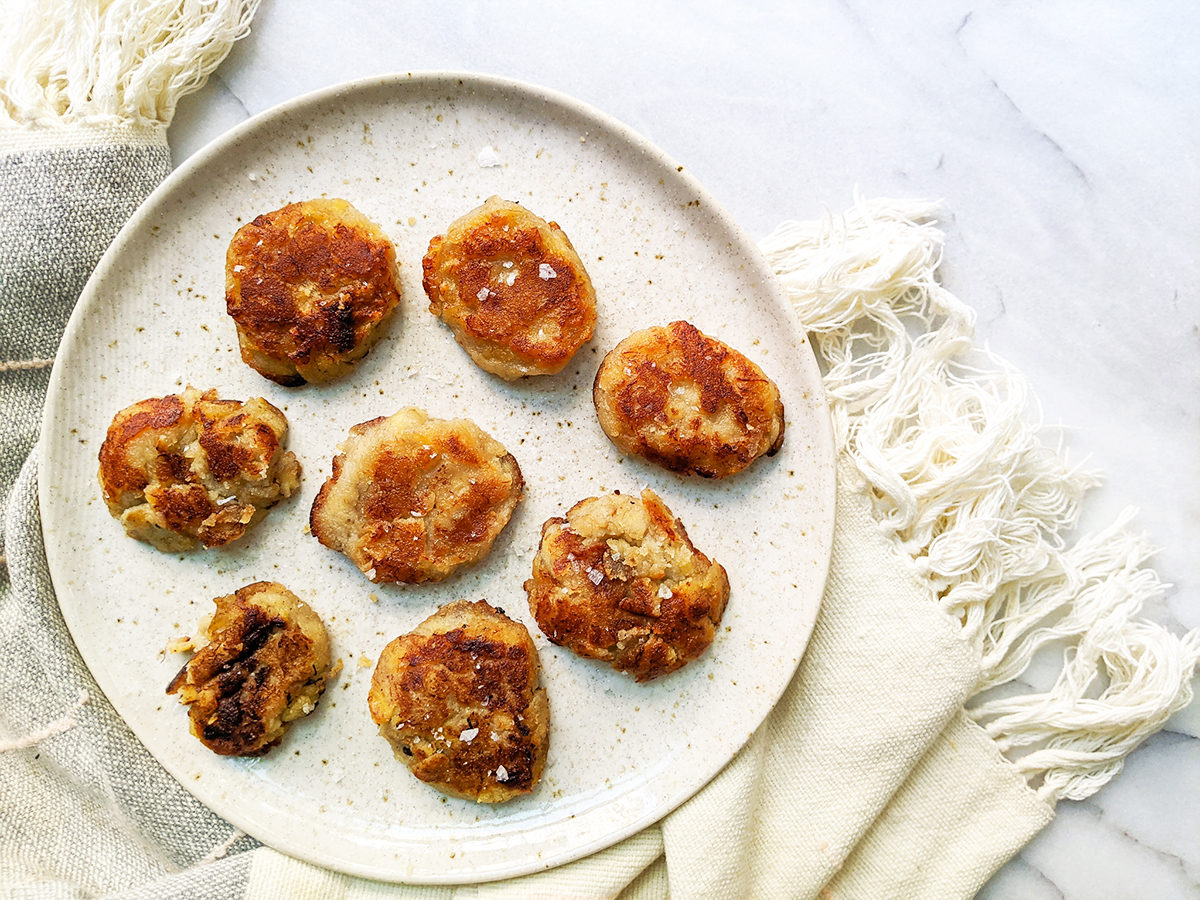 AIP Banana Coconut Fritters (Vegan, low-FODMAP)