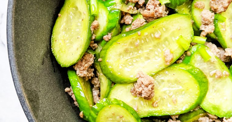 Simple Cucumber & Beef Stir Fry