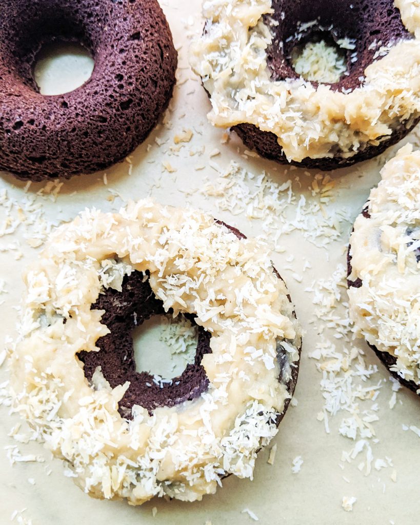 AIP German Chocolate Cake Donuts (Top 8 Free)