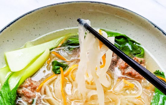 Daikon Noodle & Meatball Soup (AIP, Whole30)