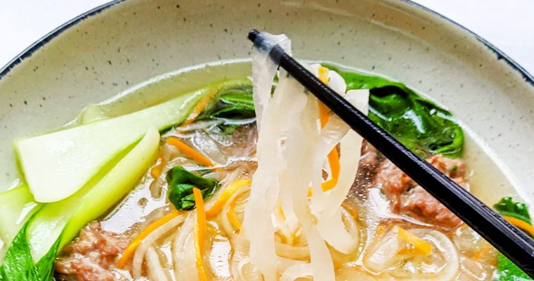 Daikon Noodle & Meatball Soup (AIP, Whole30)